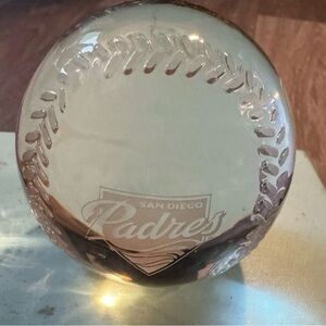 San Diego Padres Tiffany’s Crystal game ball, Vintage opening day 2004